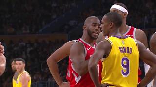Lakers vs Rockets, Chris Paul, Rajon Rondo throw punches  on 10.20.18