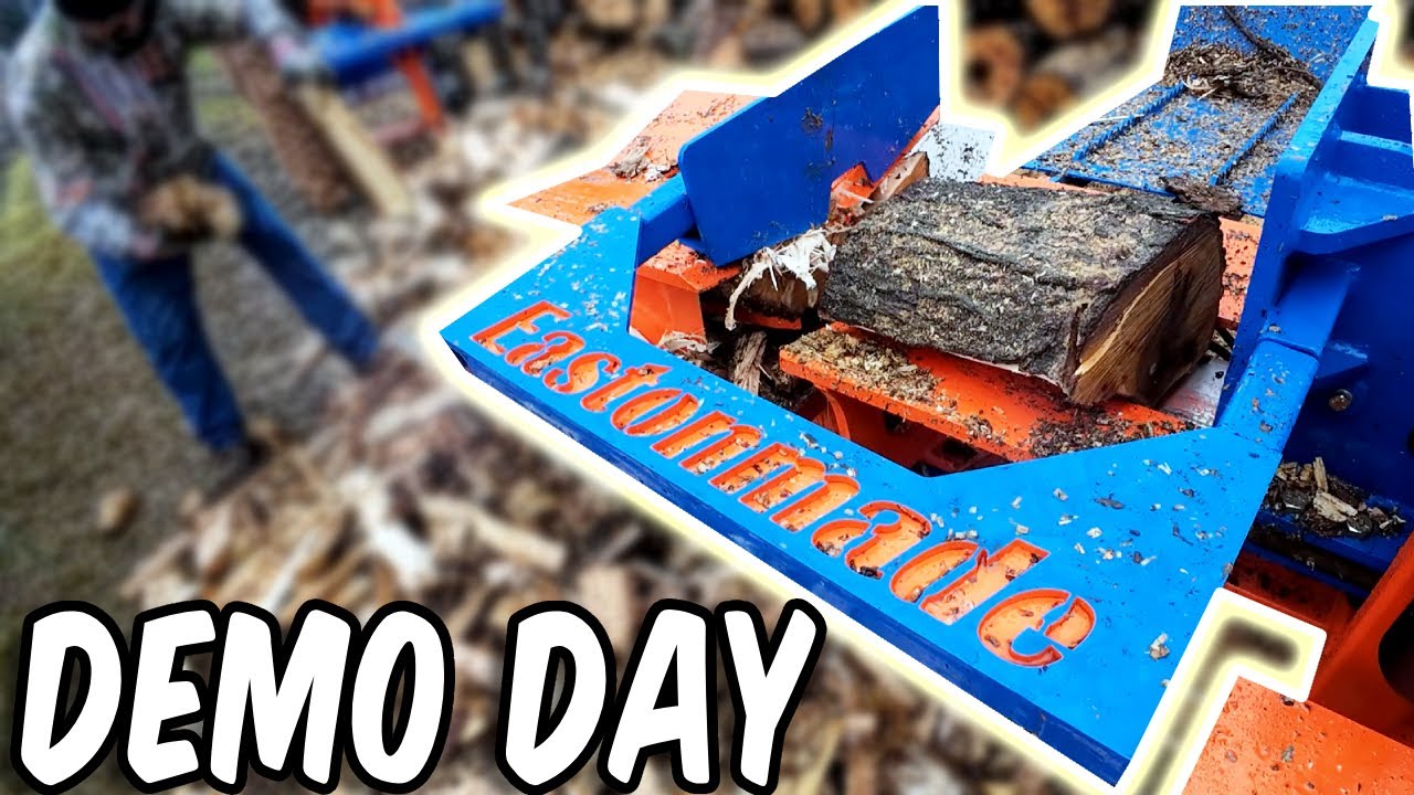 Eastonmade Log Splitter Demo Day with FirewoodattheFurnace YouTube