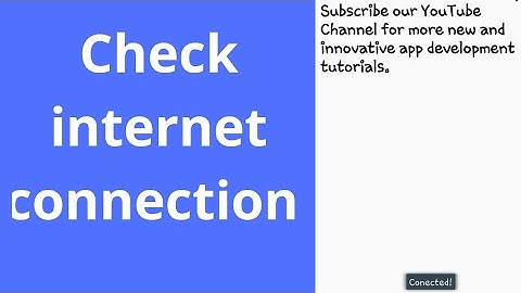 Check Internet Connection in Sketchware app