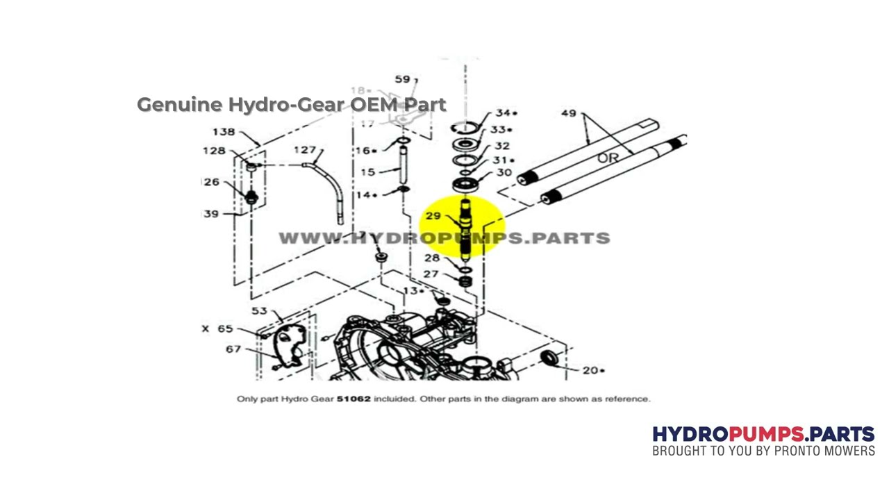 51062 - Shaft Input - Hydro-Gear Genuine OEM Part