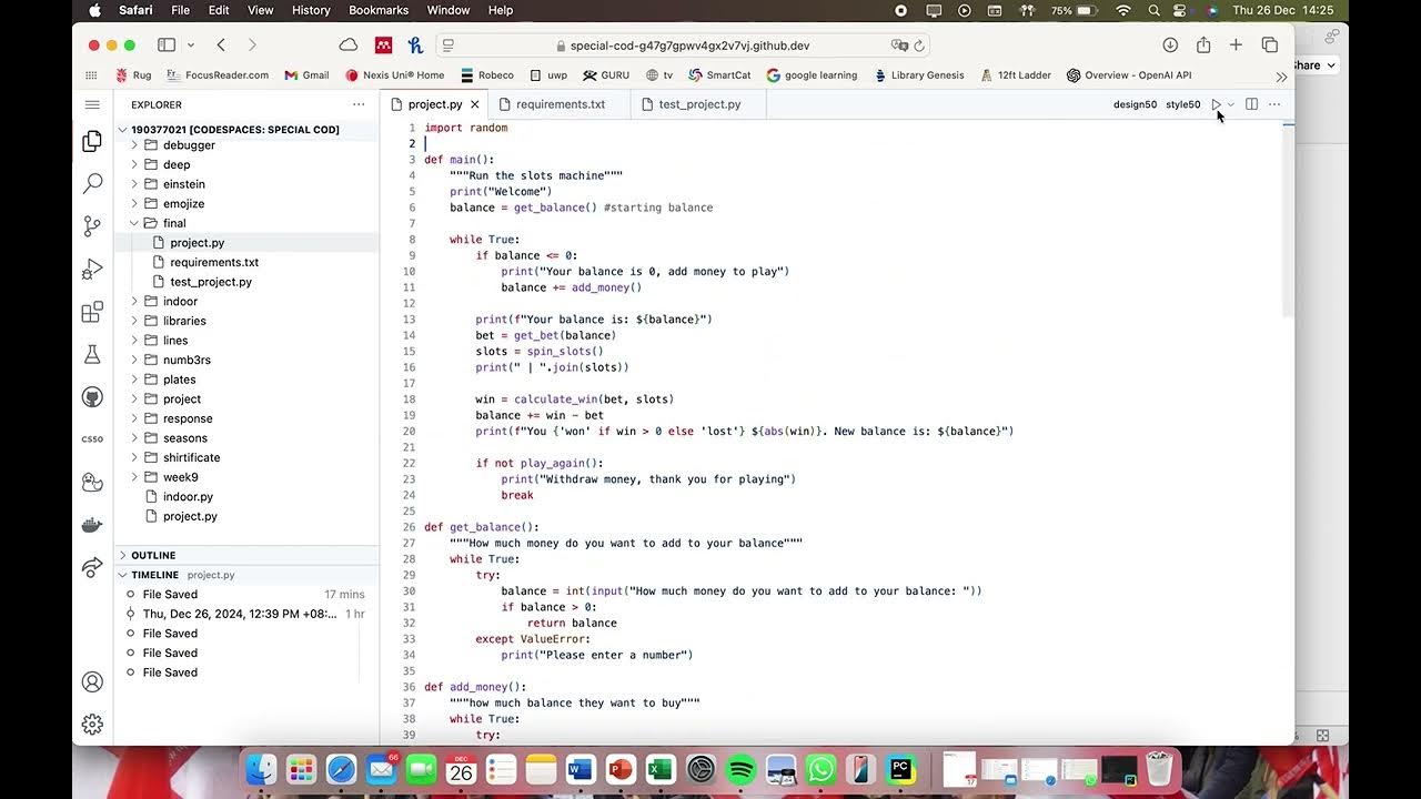 CS50 Python final project, Berends' slots - YouTube