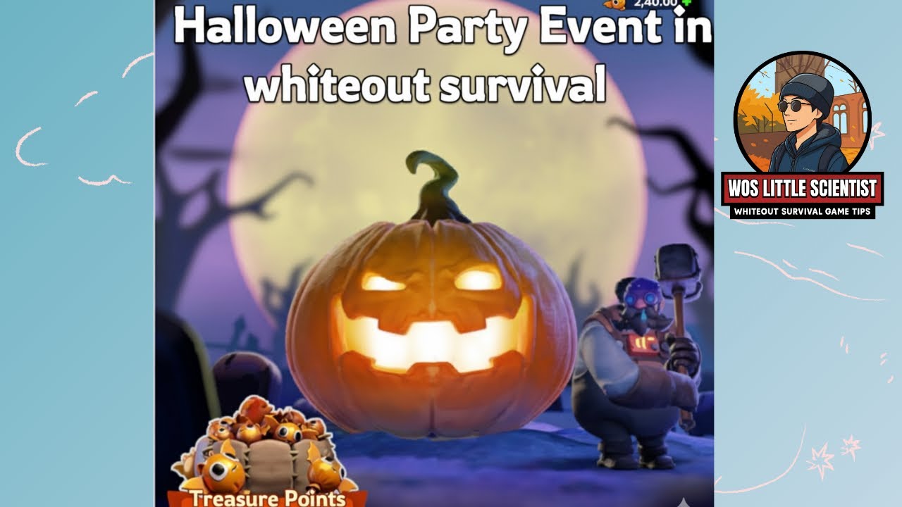 Halloween Party Event with beautiful city skin this year in whiteout survival ☺️👻💙