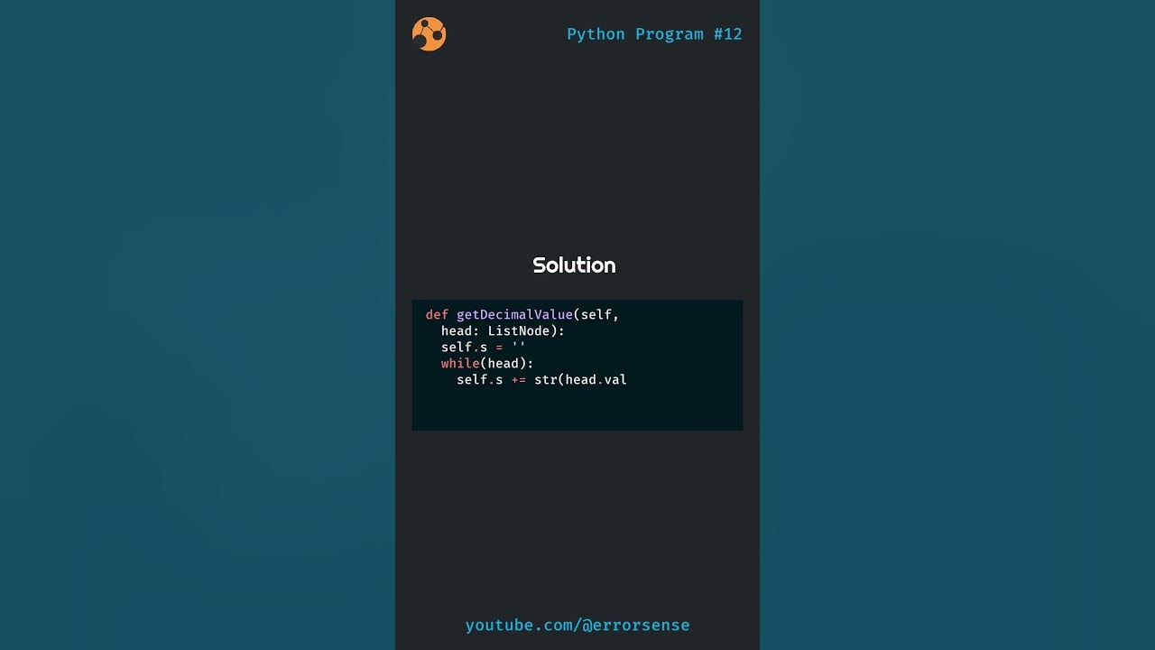 Binary in linked list to decimal in python coding leetcode 