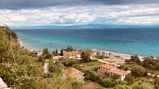 Afytos, Greece in May ☀️ 4K Town Walk (Kassandra, Halkidiki)