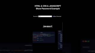 Efecto ocultar y mostrar password con HTML / CSS /JS 🔥🔥🔥🔥