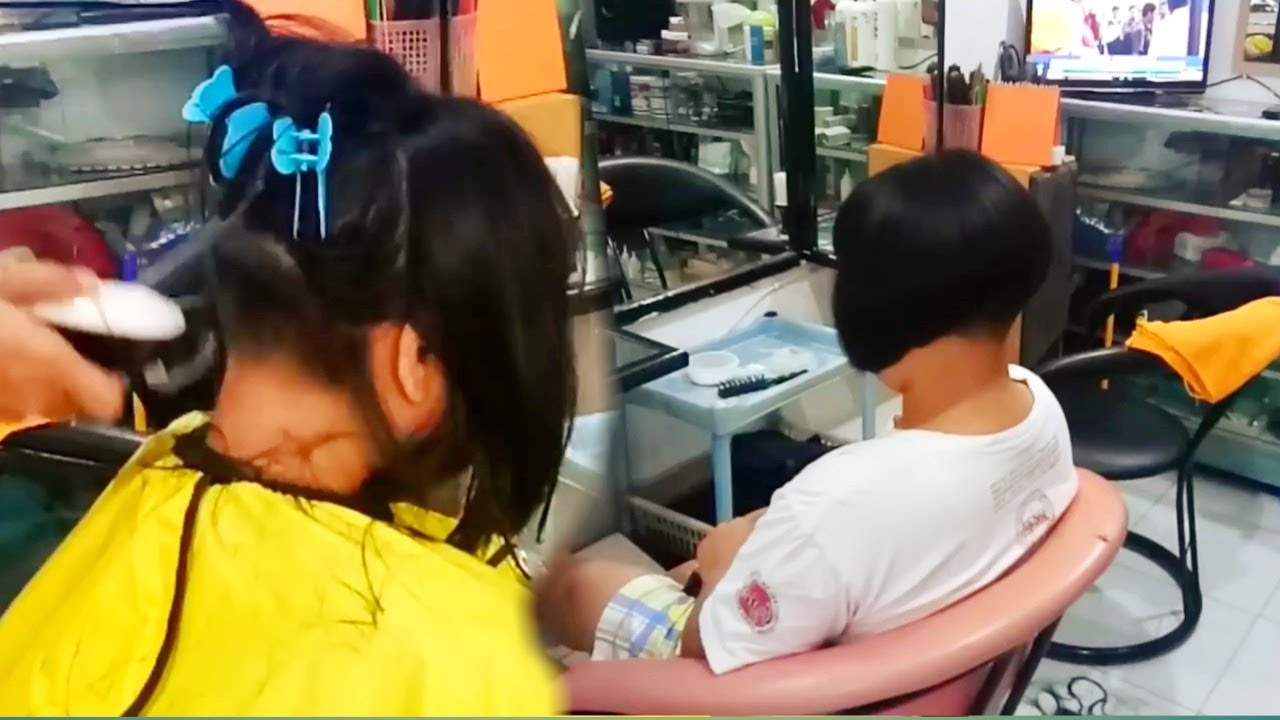 shave nape || potong rambut bob pendek cukur tengkuk