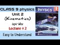class 9 physics | kinematics | unit 2 | topic wise lecture | #2