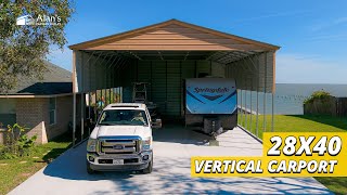 28x40 - Vertical Carport Alan's Factory Outlet