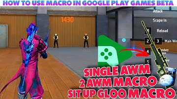 How To Set Macro In Google Play Games Beta Emulator | Awm Sit Up Macro Setting In Free Fire Pc #ffpc