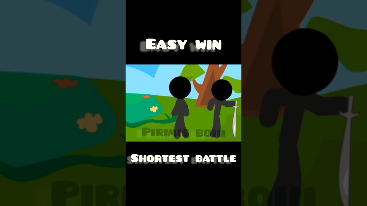 easy win drawing cartoons 2 black stickman🏴vs Black stickman🐈‍⬛ ultra instinct theme song 