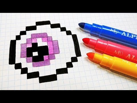 Halloween Pixel Art How To Draw A Eye Pixelart Youtube