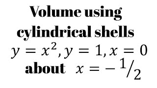 Volume of a solid of revolution using cylindrical shells (not about x or y axis)