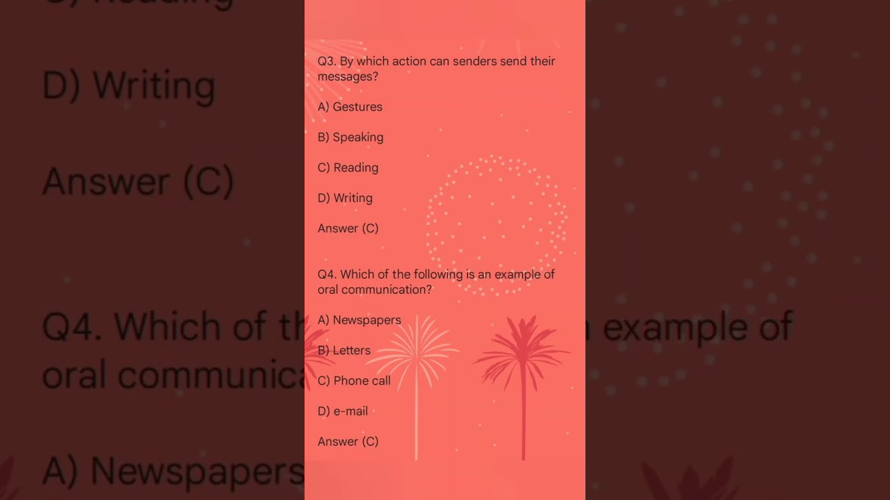 MCQ Of unit 1 # Communication Skills