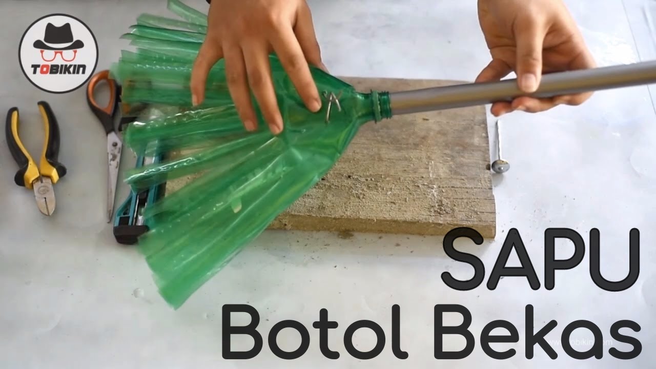 Membuat Sapu dari  Botol  Bekas  kerajinan  kreatif YouTube 