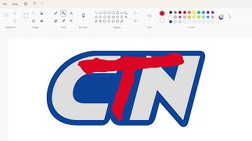 How to draw the Cambodian Television Network logo using MS Paint | How to draw on your computer