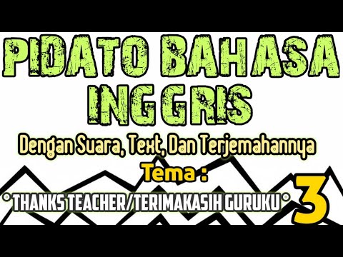 Video: Pada pidato hari guru dalam bahasa Inggris?