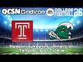 Season 4 Week 9: Temple vs 12 Tulane | EA SPORTS College Football 26
