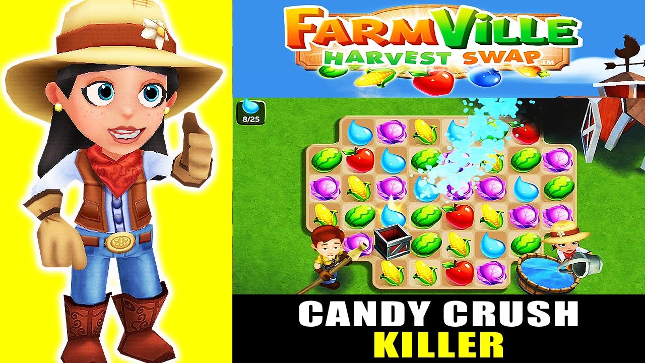 Farmville Harvest Swap New Candy Crush Killer ? (ios Gameplay) YouTube