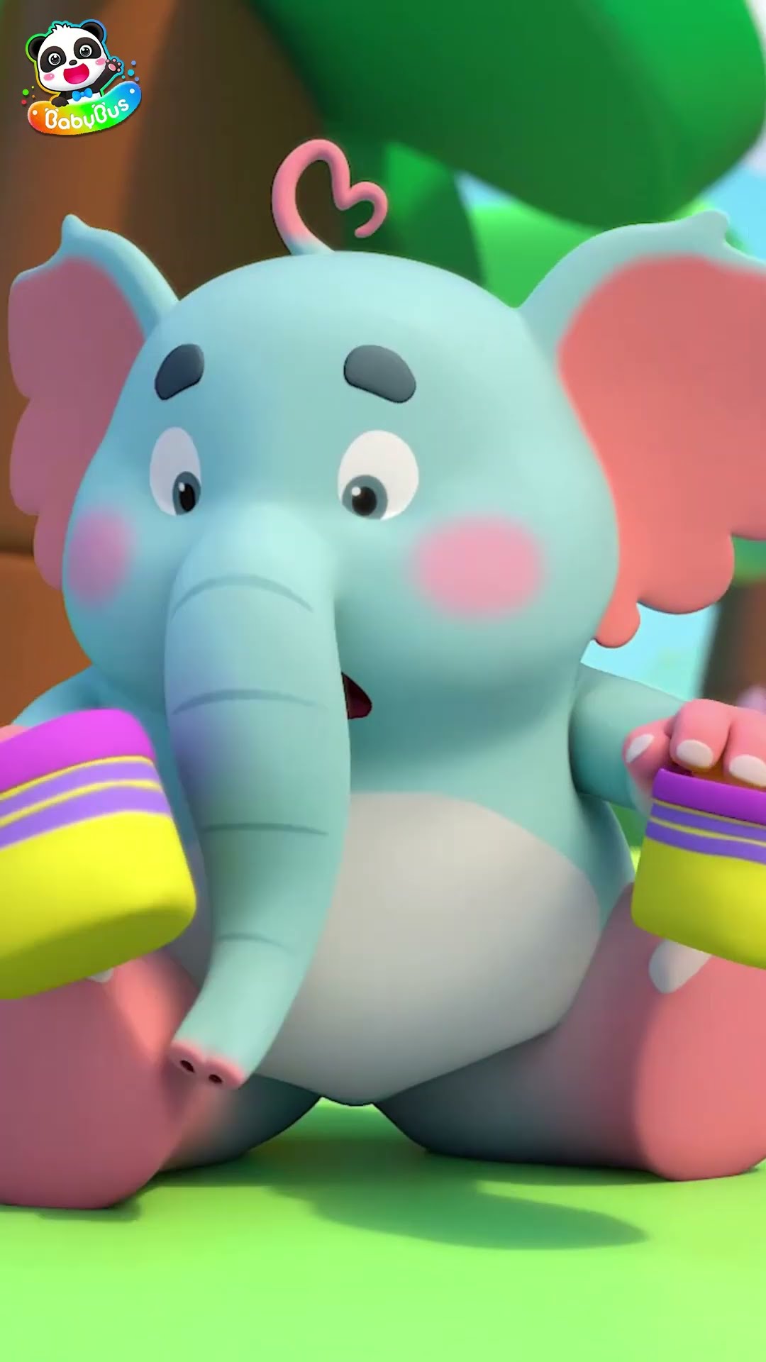 Neo mengajari bayi gajah memakai kaus kaki | BabyBus Bahasa Indonesia#babybusindonesia  #shorts