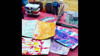Paper Marbling - Made with McHarper Week 2, episode 2- art tutorials crafts at home