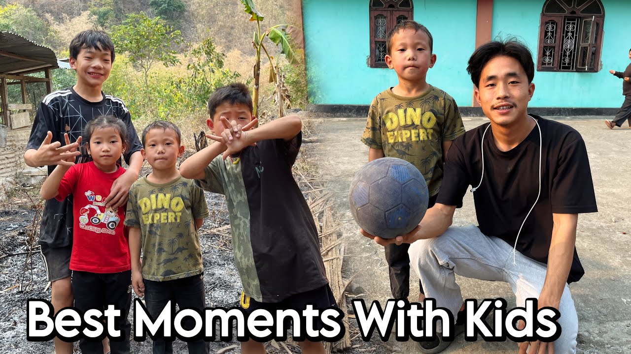 Playing football and having fun with kids ⚽😄 || village life 