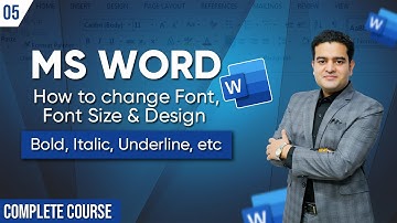 How to Change Font, Font Size and Design In MS Word | MS Word Full Course 2023