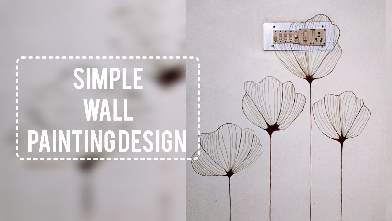 "Simple & Elegant Wall Painting Design Easy Home Décor Idea"art 