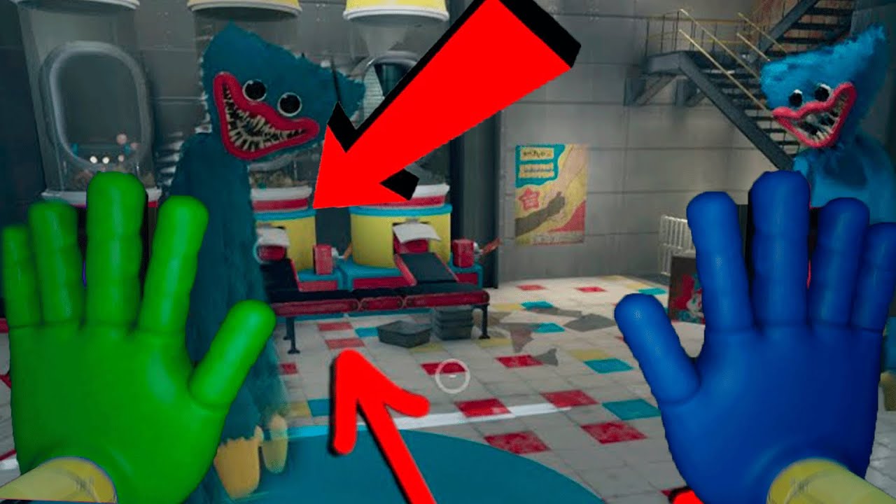Two Huggy Wuggy Surprised By My Green Hand! [Poppy Playtime] - YouTube
