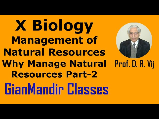 X Biology | Management of Natural Resources | Why Manage Natural Resources Part-2 by Manjit Ma'am
