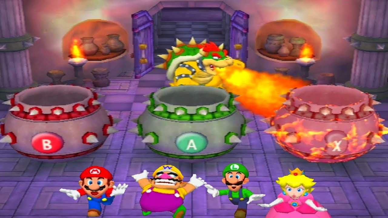 Mario Party Series - Minigames - Mario vs Luigi vs Wario vs Peach