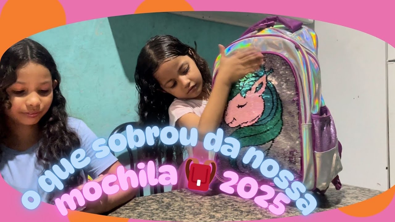 O que sobrou da nossa mochila 🎒 material escolar 2025 mostrando os materiais escolares que sobraram.