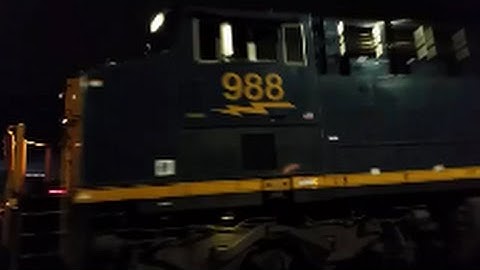 [CSX]988 ES44AH & AC44CW Leads LO33-14 Through Fayetteville NC With Mr M Conductoring Pulling hard