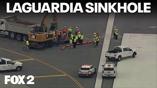 LIVE | Over LaGuardia Airport Sinkhole