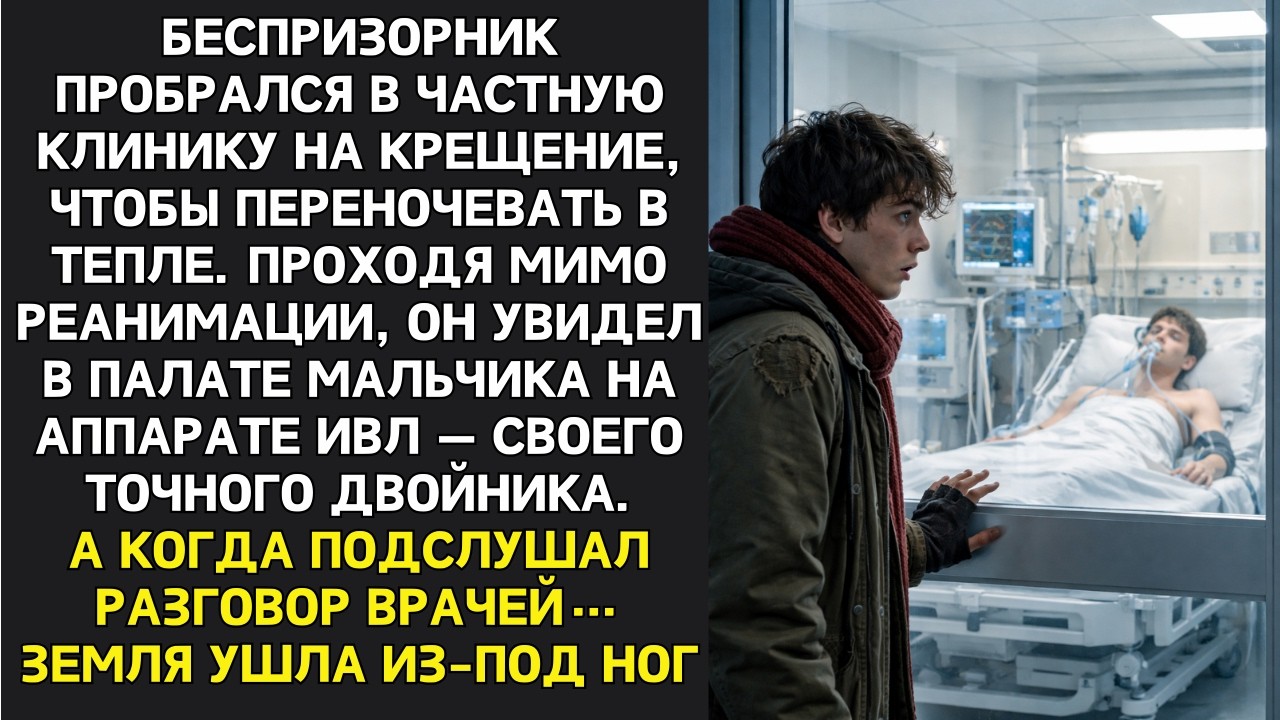 Беспризорник залез в клинику погреться и увидел в реанимации своё лицо. На аппарате ИВЛ лежал ОН САМ