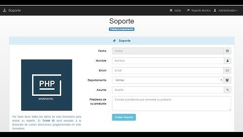 SISTEMA DE  SOPORTE CON PHP Y MYSQL.