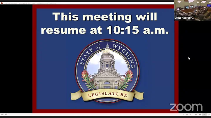 Joint Appropriations Committee 2025-2026 Biennial Budget Hearings, December 19, 2023-AM