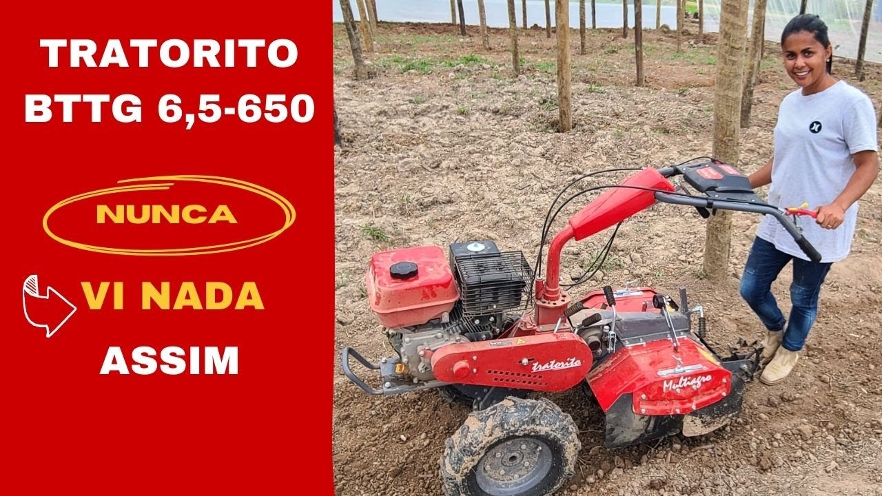 USANDO PELA PRIMEIRA VEZ TRATORITO BRANCO BTTG 6.5 -650  #tratorito
