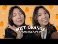 🍊orange soft spring makeup tutorial (simple + affordable)