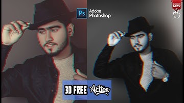 Create 3D Anaglyph Effect in Photoshop Free Action