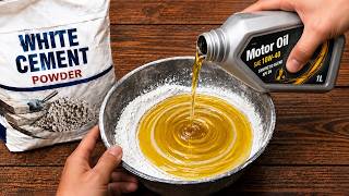 Mix WHITE CEMENT with MOTOR OIL and see the amazing results that SHOCKED everyone! 😱 screenshot 1