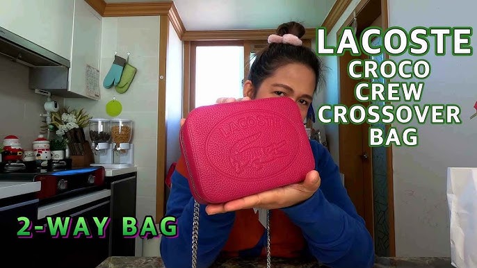 Lacoste Croco Crew Crossbody Bag in Pink