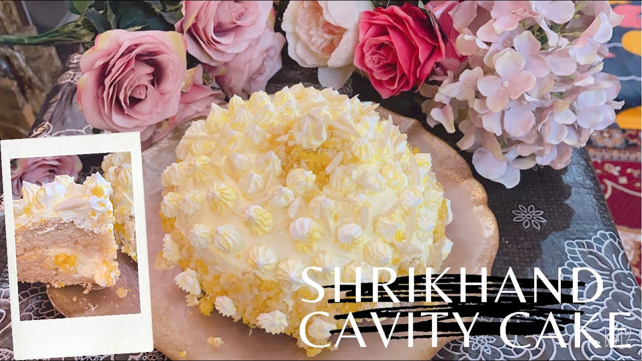 Saffron Shrikhand Cavity Cake Eggless #ShrikhandCavityCake #ShrikhandCake | No butter No Milkmaid | Food and Passion by Kavita Bardia