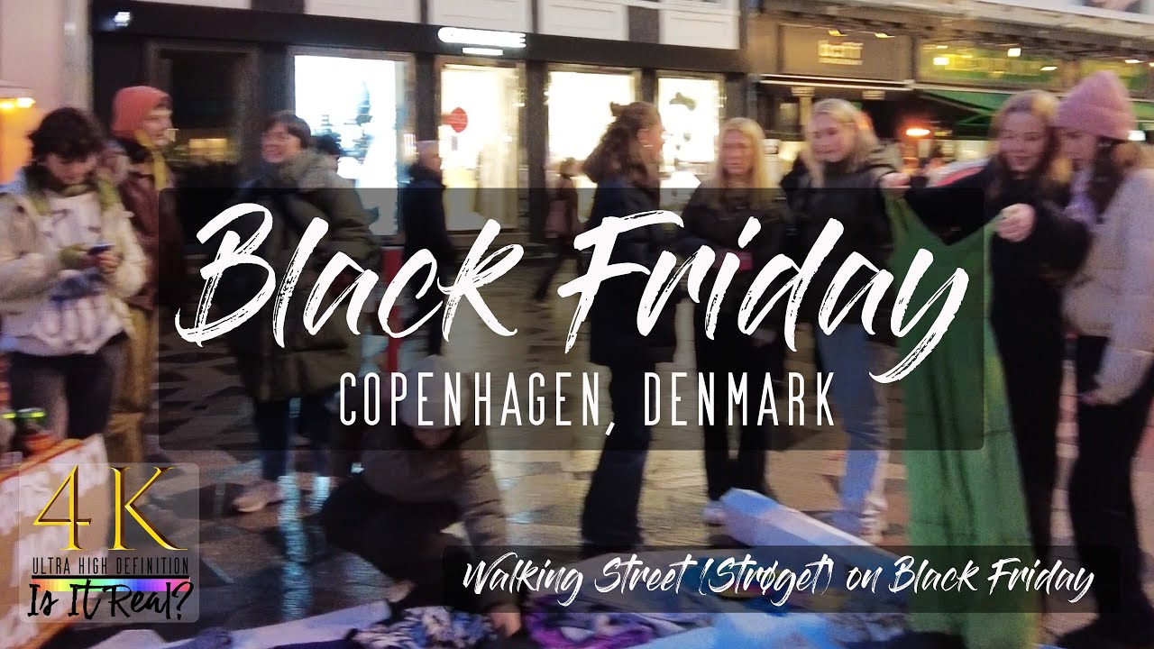 🇩🇰🌃Black Friday | Multiple Protests!! | Copenhagen, Denmark | 4K |  November | 2023 #christmasmarkets