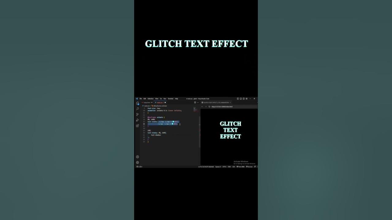Glitch Text Effect | HTML and CSS Animation - YouTube