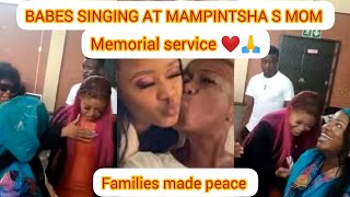 VIDEO:Babes Wodumo singing at Mampintsha s mom s memorial service, families have finally made peace🙏