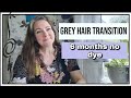 Grey hair transition, 6 months no dye.