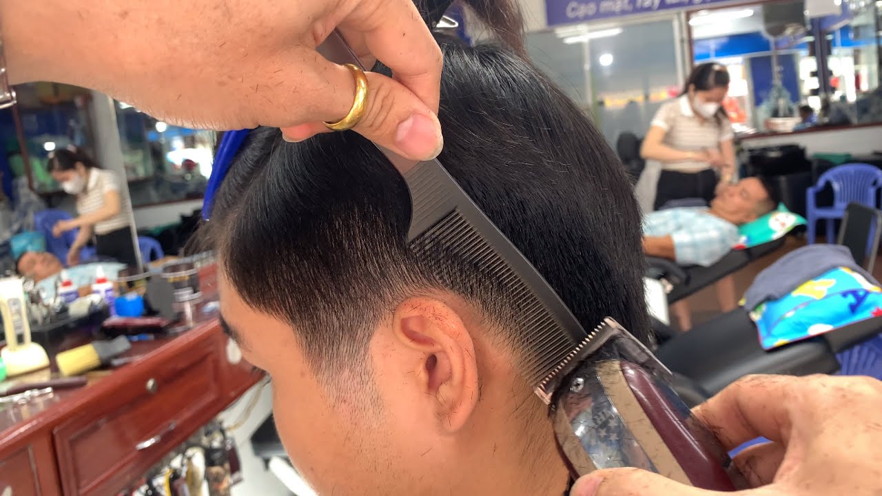 Hướng Dẫn Kê Lượt Kiểu Side part +Cắt Tốp Cực Chi Tiết.Khiêm Tóc Nam