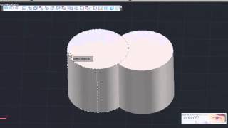 AutoCAD Creates a 3D solid from overlapping solids