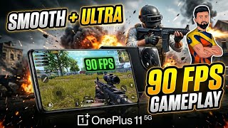 OnePlus 11 5G Smooth + Ultra PUBG Mobile Test | 90FPS Gameplay ⚡ No Lag | SADISTIC GAMING