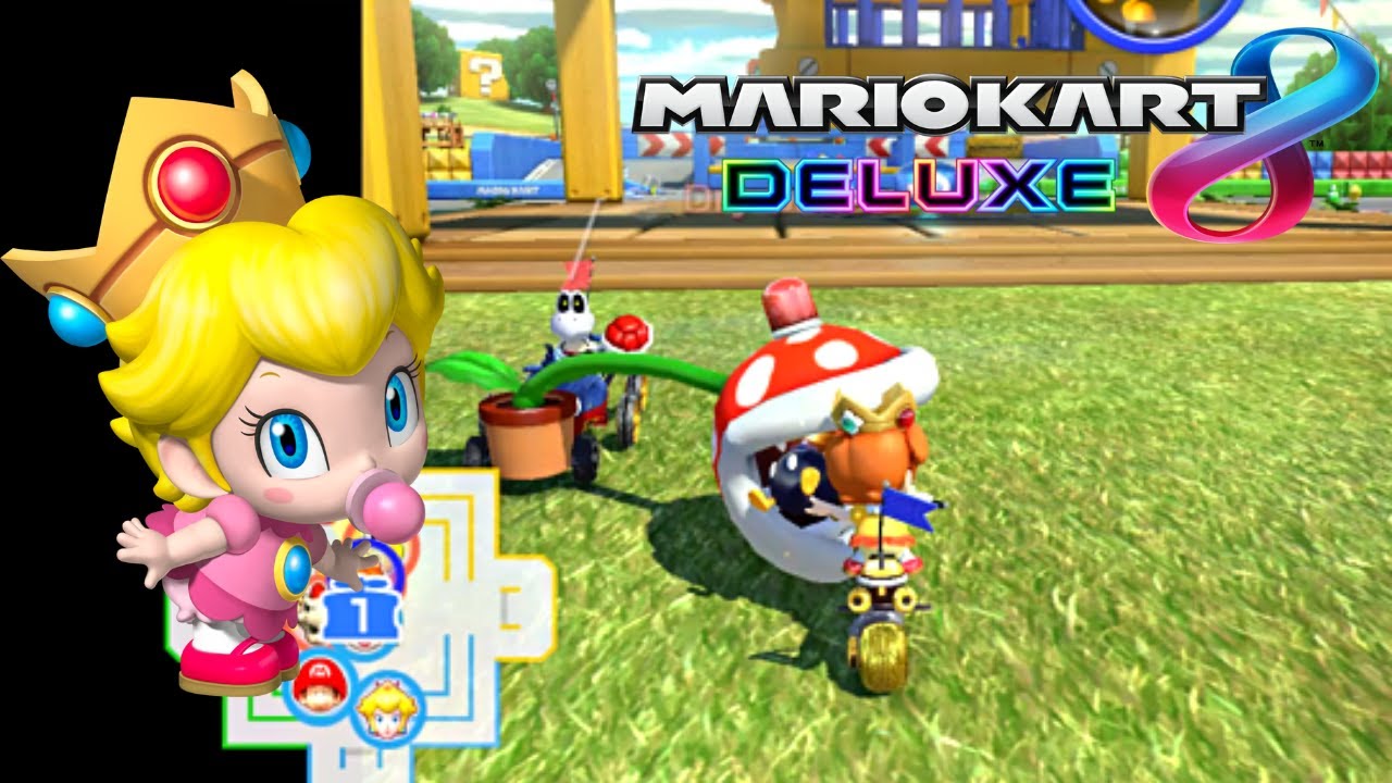 Mario Kart 8 Renegade Roundup as Baby Peach and Baby Daisy (MID AIR CATCHES!!)